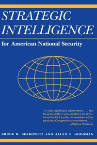 Strategic Intelligence for American National Security_cover