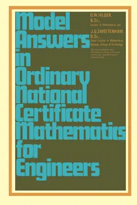 Model Answers in Ordinary National Certificate Mathematics for Engineers_cover