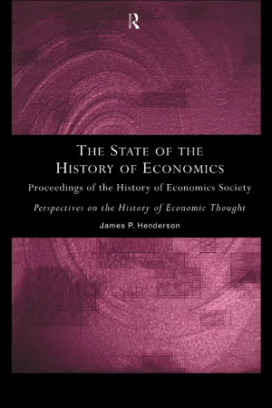 The State of the History of Economics