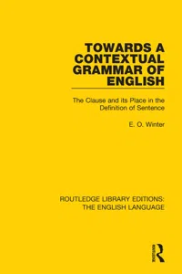 Towards a Contextual Grammar of English_cover