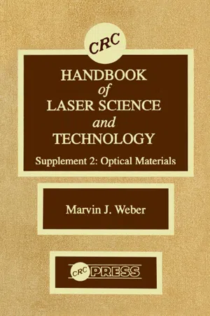 CRC Handbook of Laser Science and Technology Supplement 2