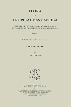 Flora of Tropical East Africa - Eriocaulaceae (1997)