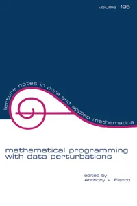 Mathematical Programming with Data Perturbations_cover