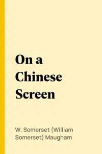 On a Chinese Screen_cover