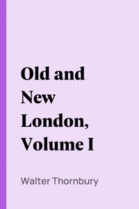 Old and New London, Volume I_cover