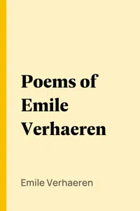 Poems of Emile Verhaeren_cover