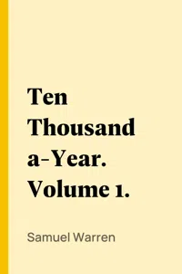 Ten Thousand a-Year. Volume 1._cover