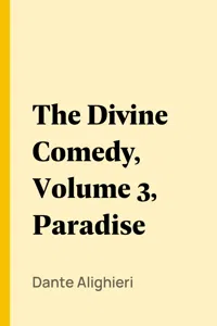 The Divine Comedy, Volume 3, Paradise_cover