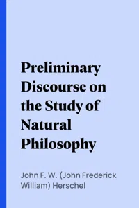 Preliminary Discourse on the Study of Natural Philosophy_cover