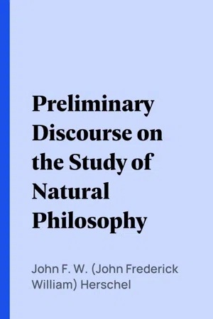 Preliminary Discourse on the Study of Natural Philosophy