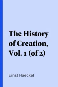 The History of Creation, Vol. 1_cover