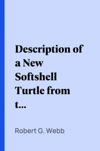 Description of a New Softshell Turtle from the Southeastern United States_cover