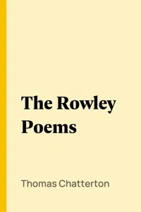 The Rowley Poems_cover