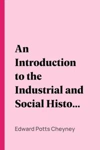 An Introduction to the Industrial and Social History of England_cover