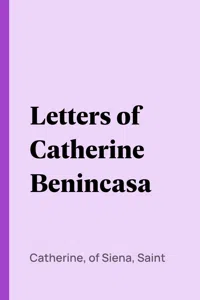 Letters of Catherine Benincasa_cover