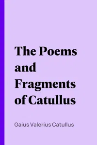 The Poems and Fragments of Catullus_cover