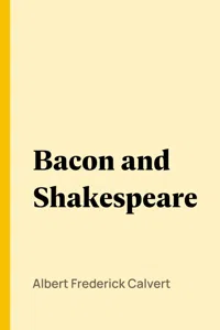 Bacon and Shakespeare_cover