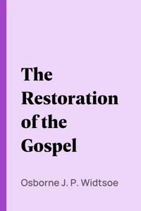 The Restoration of the Gospel_cover