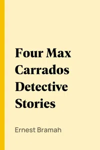 Four Max Carrados Detective Stories_cover