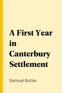 A First Year in Canterbury Settlement_cover