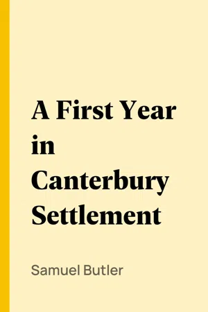 A First Year in Canterbury Settlement