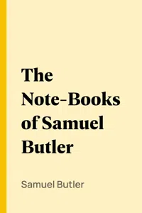 The Note-Books of Samuel Butler_cover