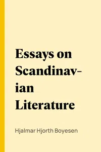 Essays on Scandinavian Literature_cover