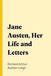 Jane Austen, Her Life and Letters_cover