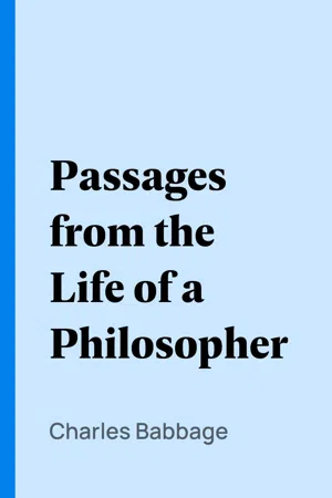 Passages from the Life of a Philosopher