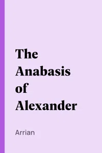 The Anabasis of Alexander_cover