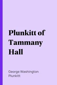 Plunkitt of Tammany Hall_cover