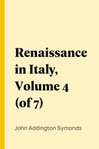 Renaissance in Italy, Volume 4_cover