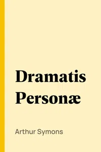 Dramatis Personæ_cover