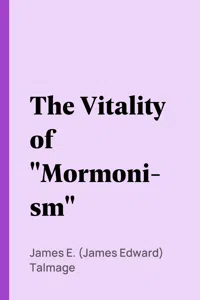 The Vitality of "Mormonism"_cover