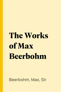 The Works of Max Beerbohm_cover