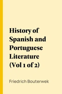 History of Spanish and Portuguese Literature_cover