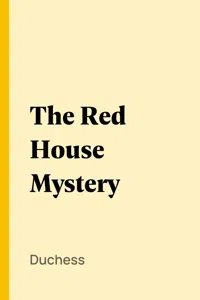 The Red House Mystery_cover