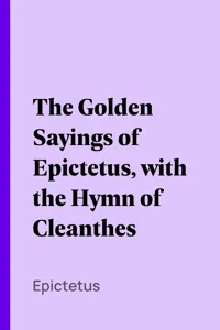 The Golden Sayings of Epictetus, with the Hymn of Cleanthes_cover