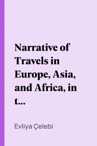 Narrative of Travels in Europe, Asia, and Africa, in the Seventeenth Century, Vol. II_cover