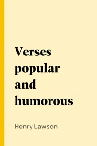 Verses popular and humorous_cover