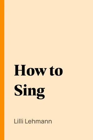 How to Sing