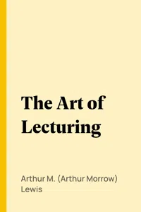 The Art of Lecturing_cover