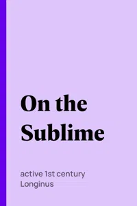 On the Sublime_cover