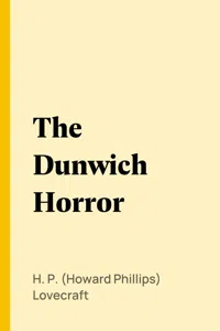 The Dunwich Horror_cover
