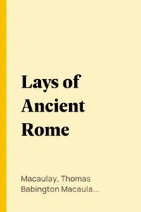 Lays of Ancient Rome_cover