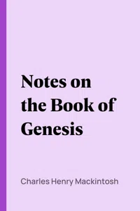 Notes on the Book of Genesis_cover