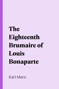 The Eighteenth Brumaire of Louis Bonaparte_cover