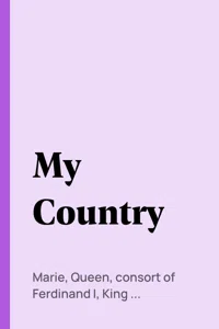 My Country_cover