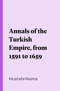 Annals of the Turkish Empire, from 1591 to 1659_cover