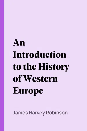 An Introduction to the History of Western Europe